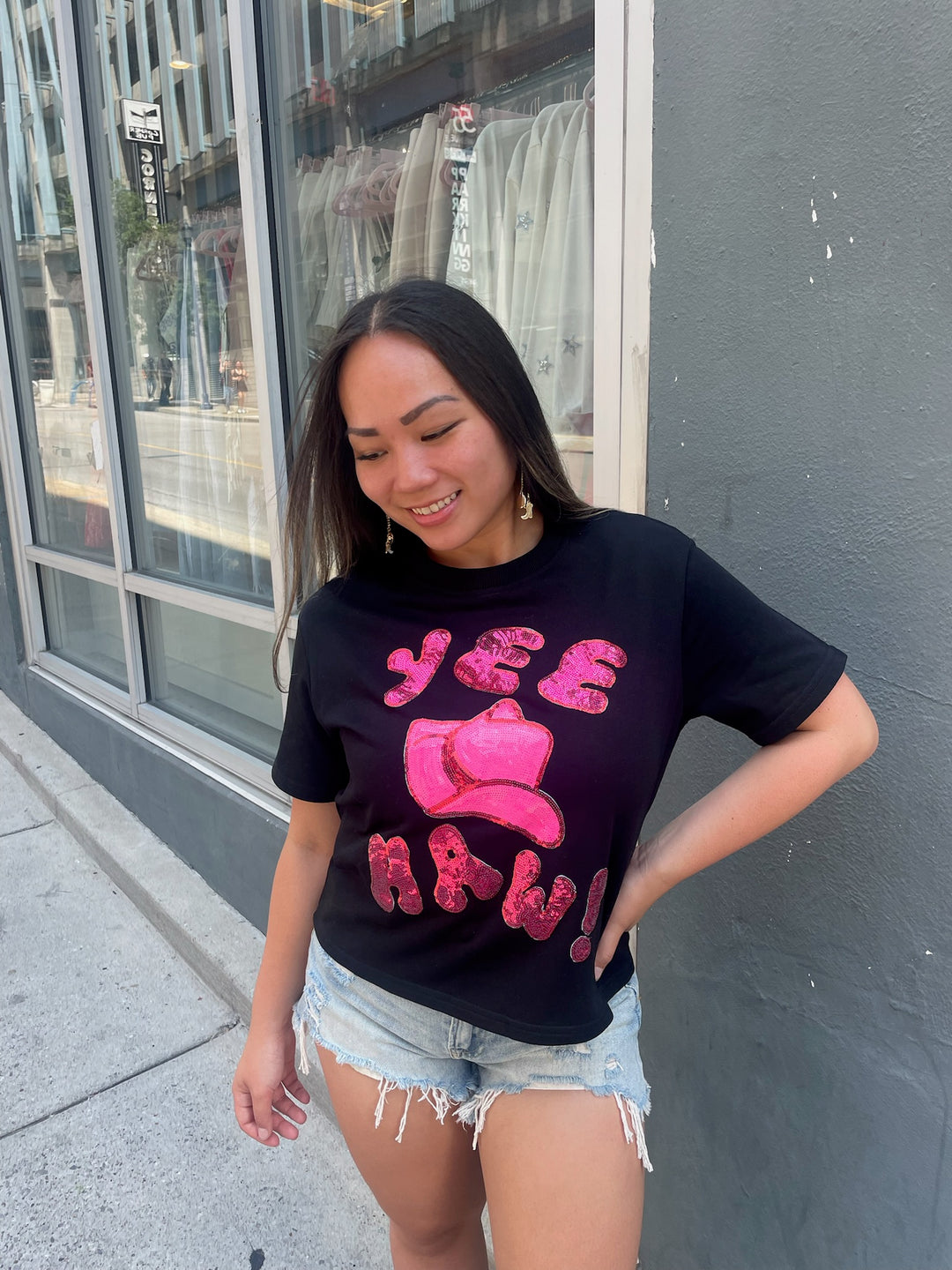 Yee Haw Sequin Tee