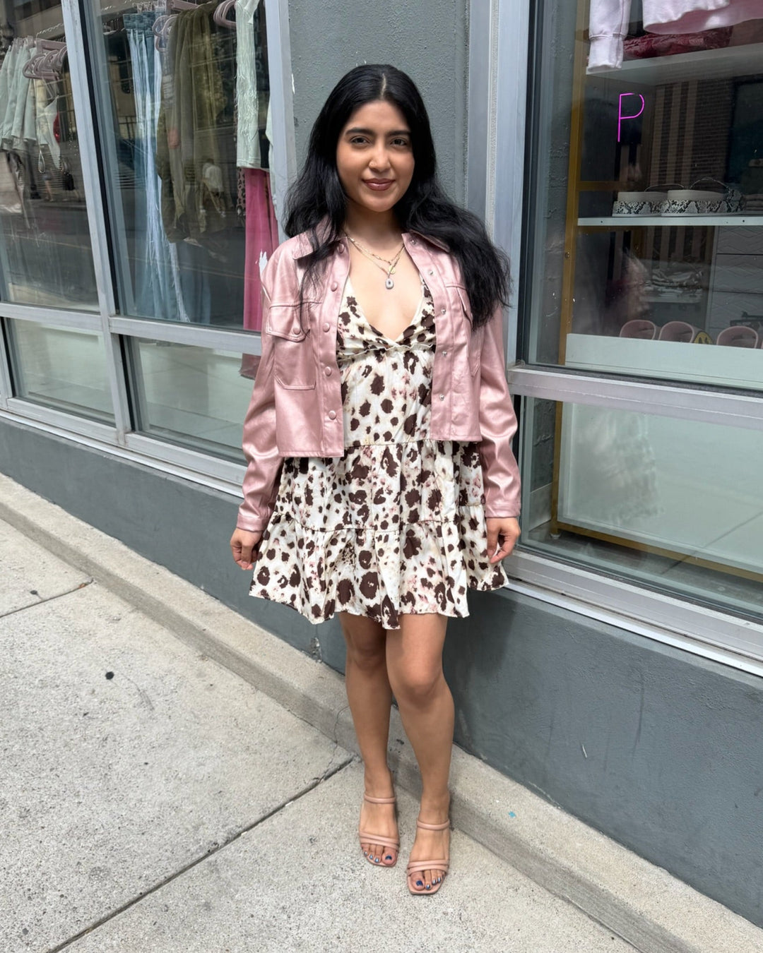 Spotted Babydoll Dress