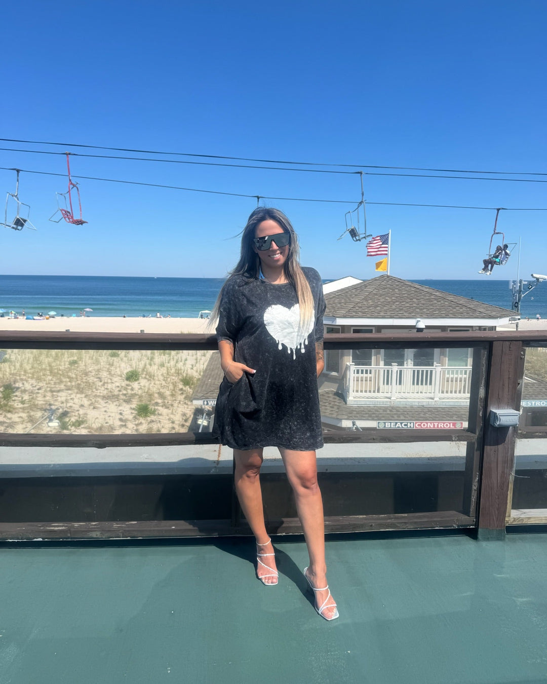 Heart Washed Mini Dress