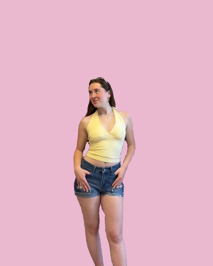Yellow Basic Halter Top