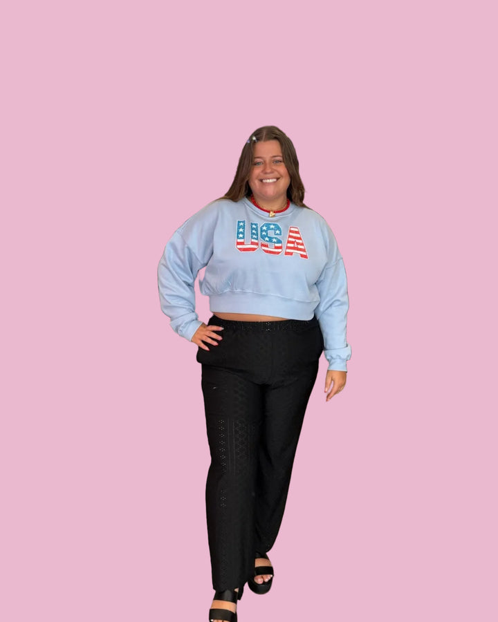 Blue USA Crewneck