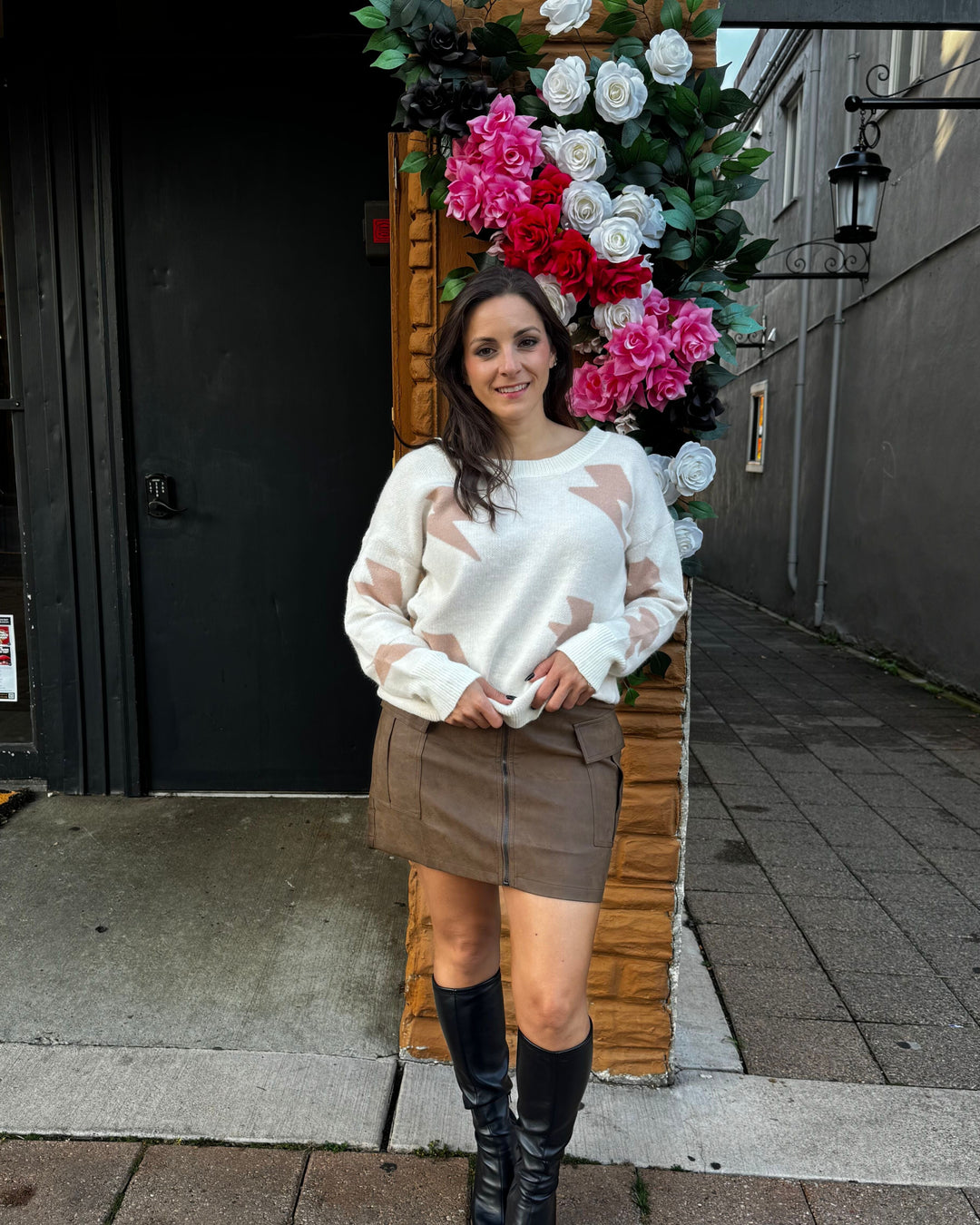 Oatmeal Bolt Sweater