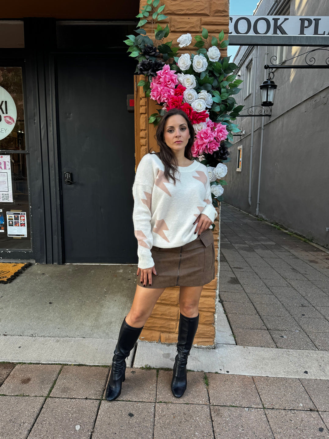 Brown Cargo Skirt