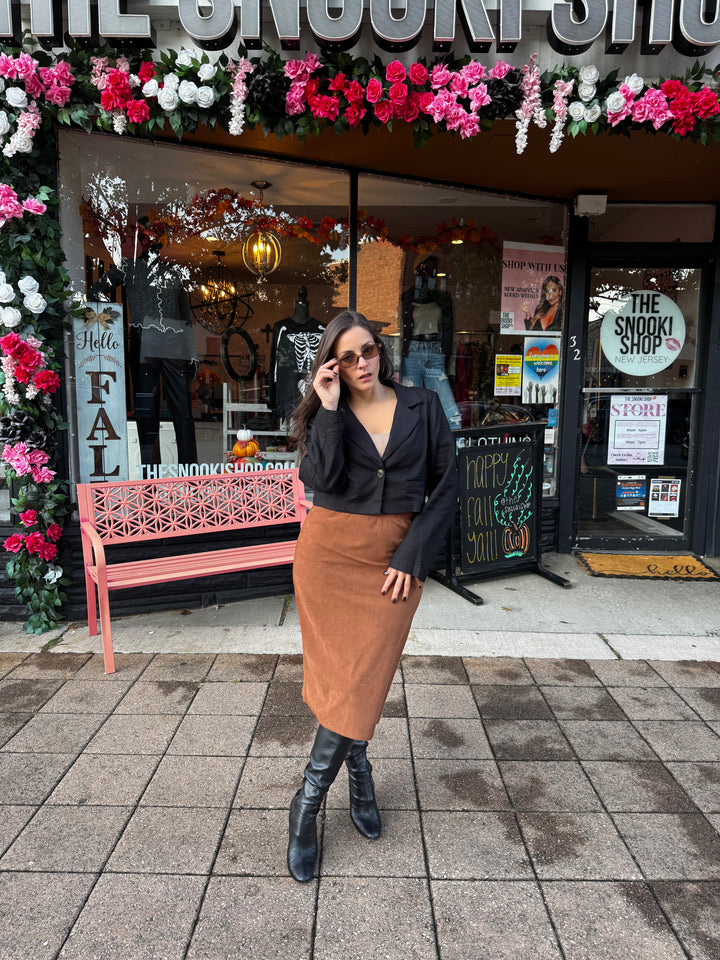 Black Cropped Blazer