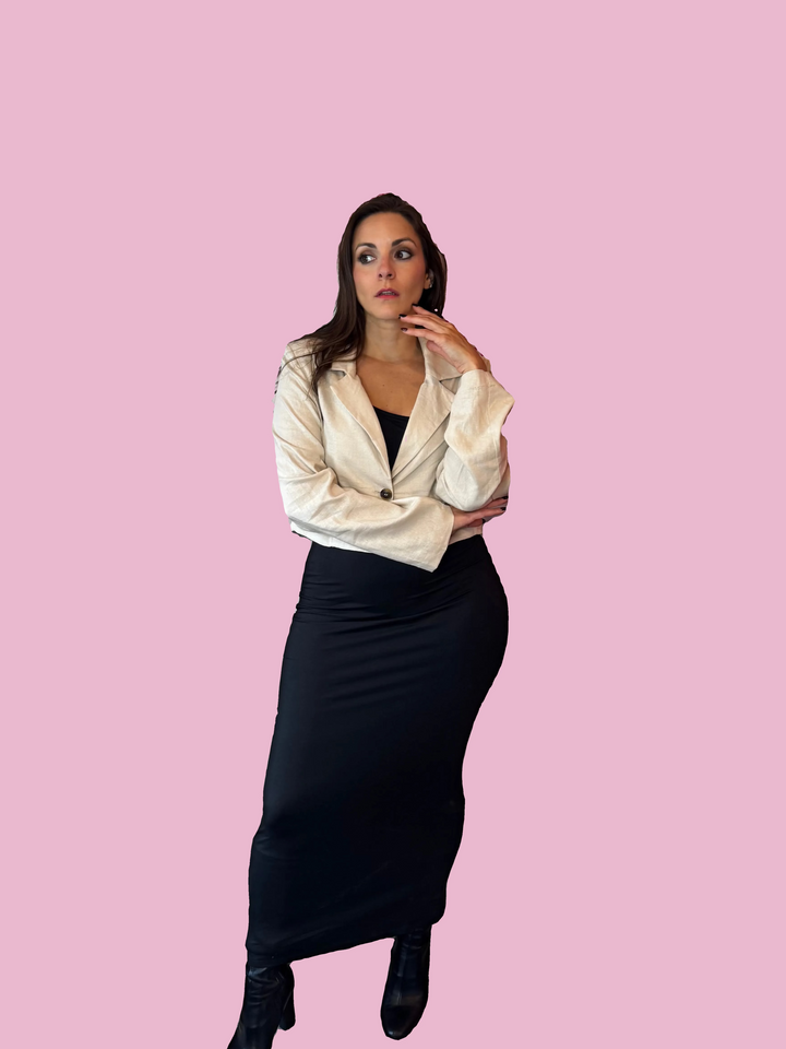 Taupe Cropped Blazer