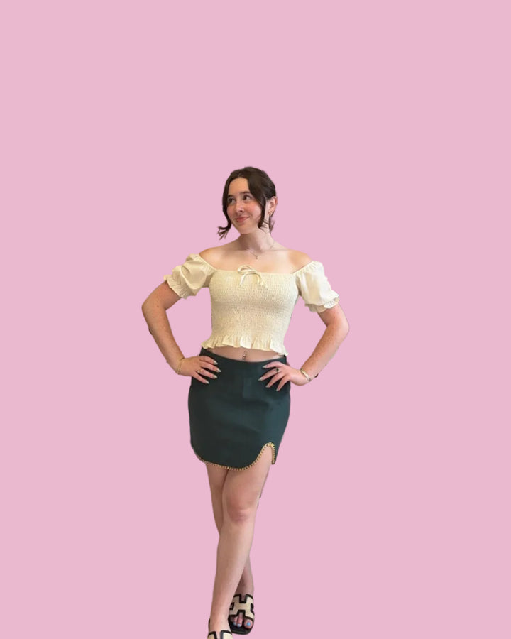 Green Chain Reaction Mini Skirt