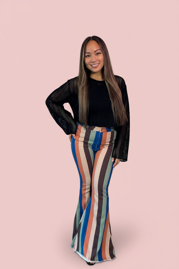 Open Knit Crop Sweater