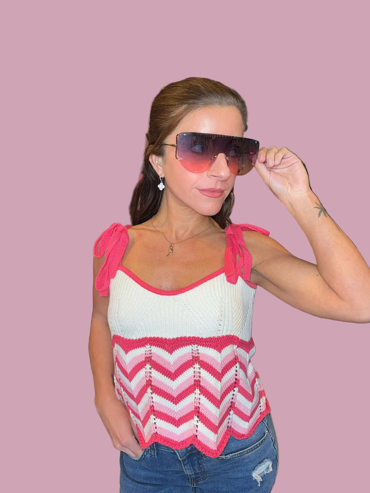 Candy Stripe Knit Top