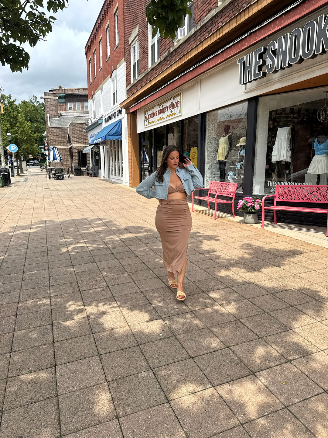 Mocha Ribbed Midi Skirt