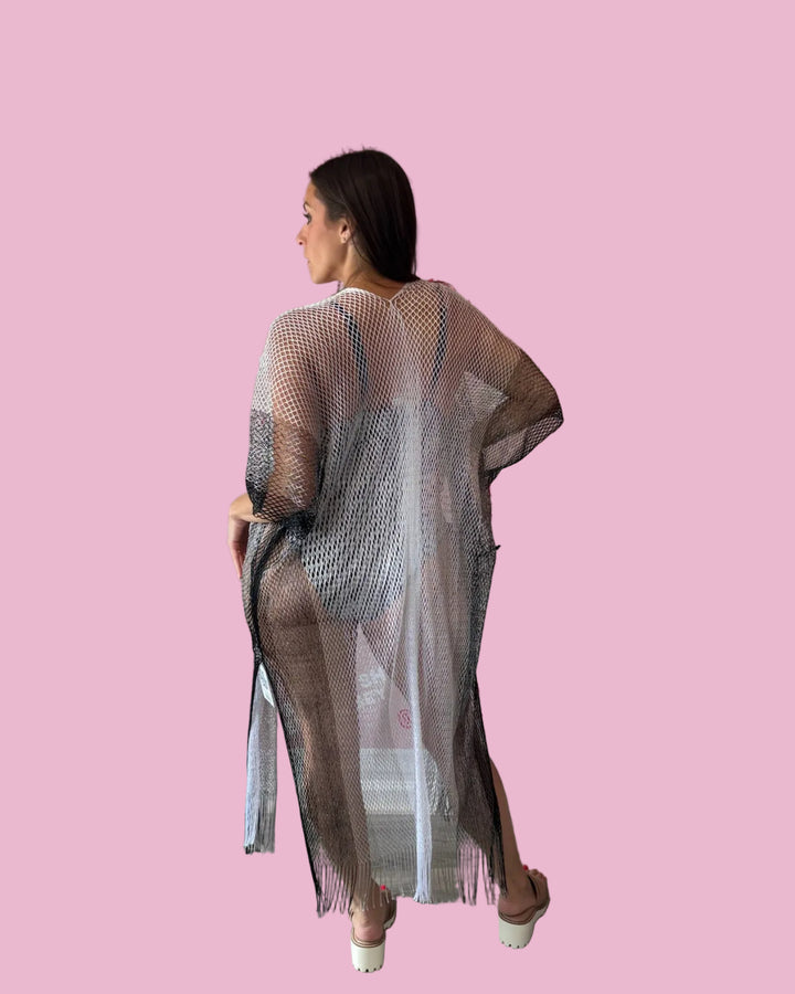 Black Ocean Whisper Kimono