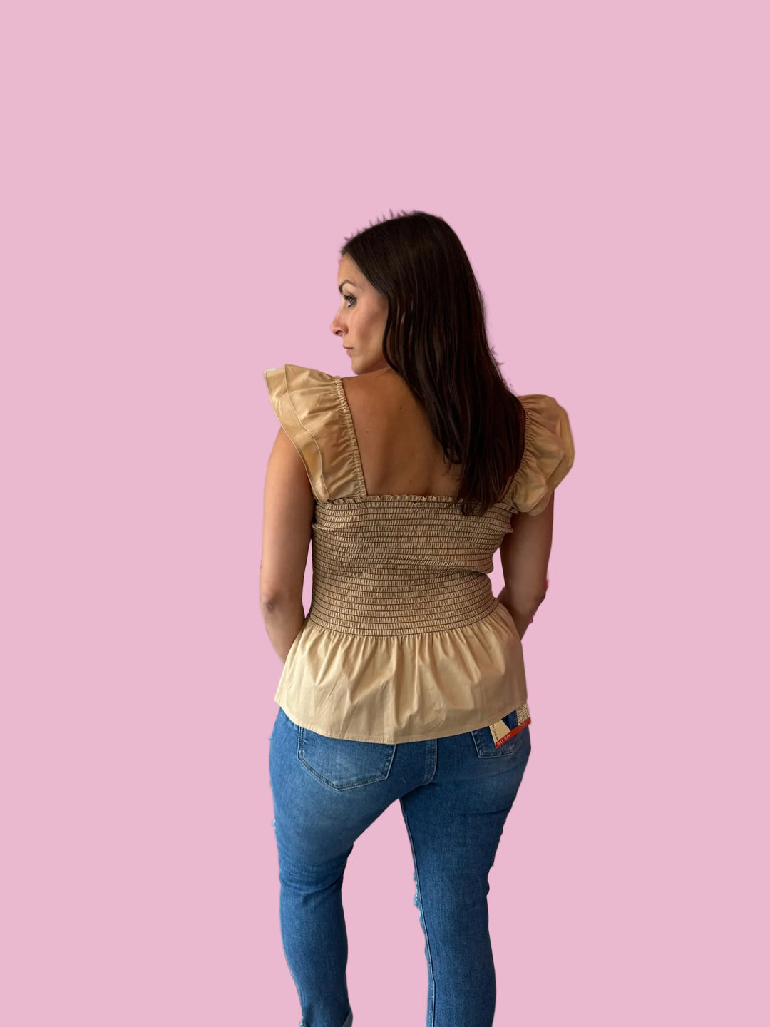 Sunlit Ruffle Peplum Top