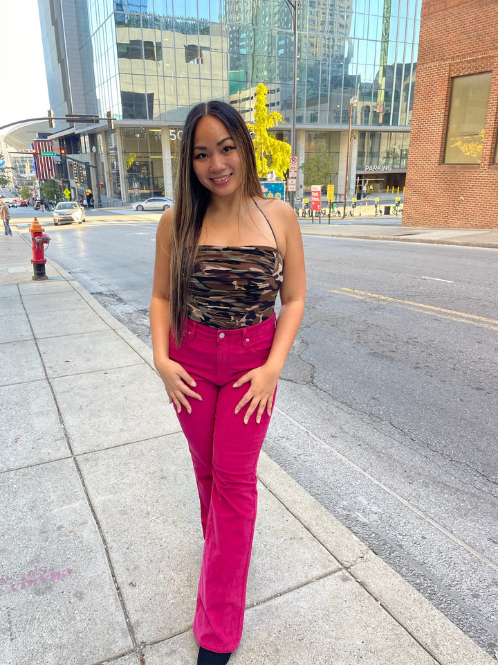 Camo Ruched Bodysuit