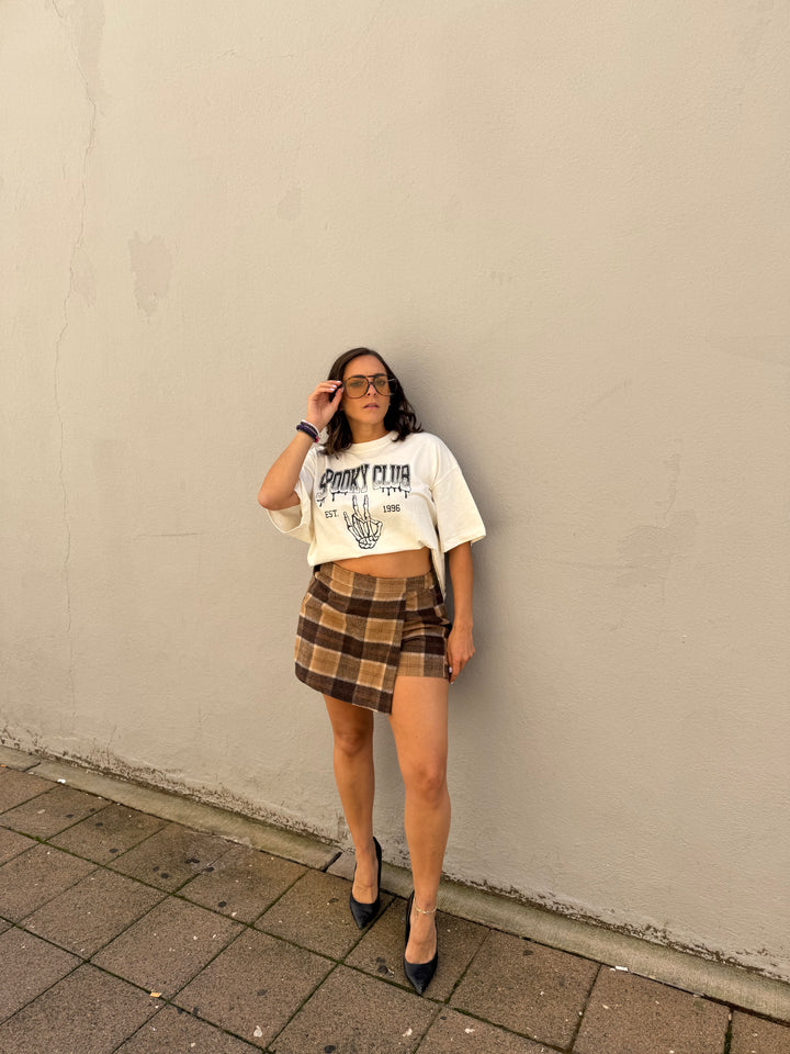 Autumn Plaid Mini Skort