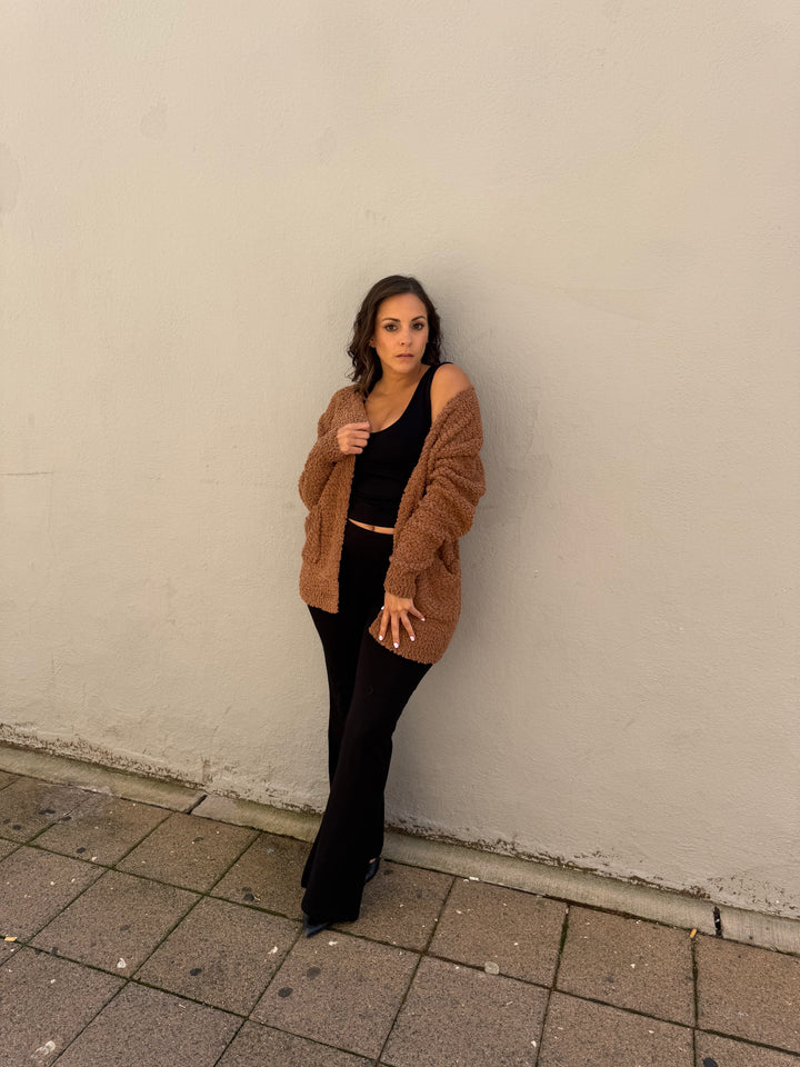 Camel Popcorn Cardigan