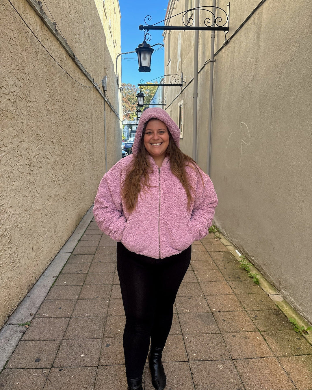 Lavender Sherpa Zip Up