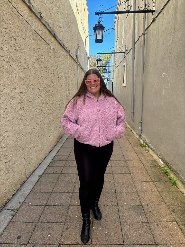Lavender Sherpa Zip Up