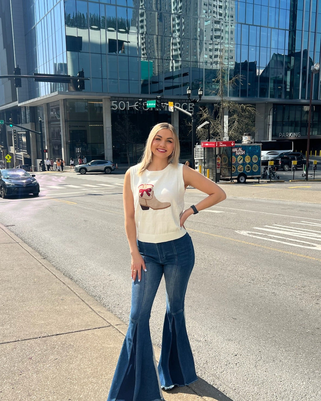 Cowboy Boot Sleeveless Top