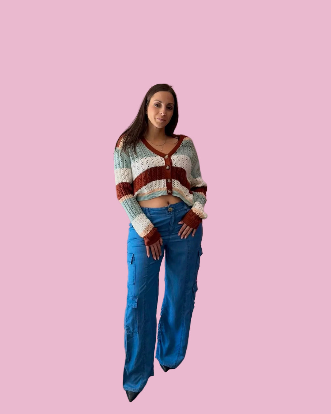 Burgundy Harvest Lane Crop Cardigan
