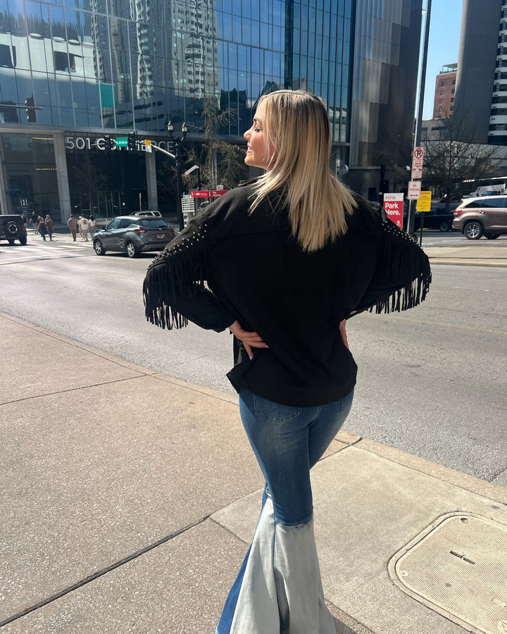 Black Fringe Jacket