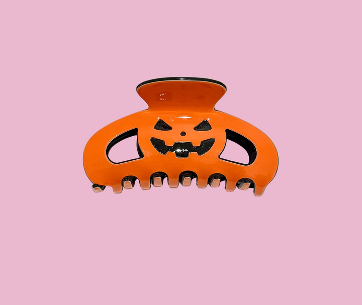 Carved Pumpkin Claw Clip