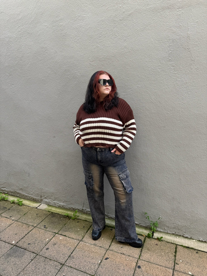 Brown Striped Sweater