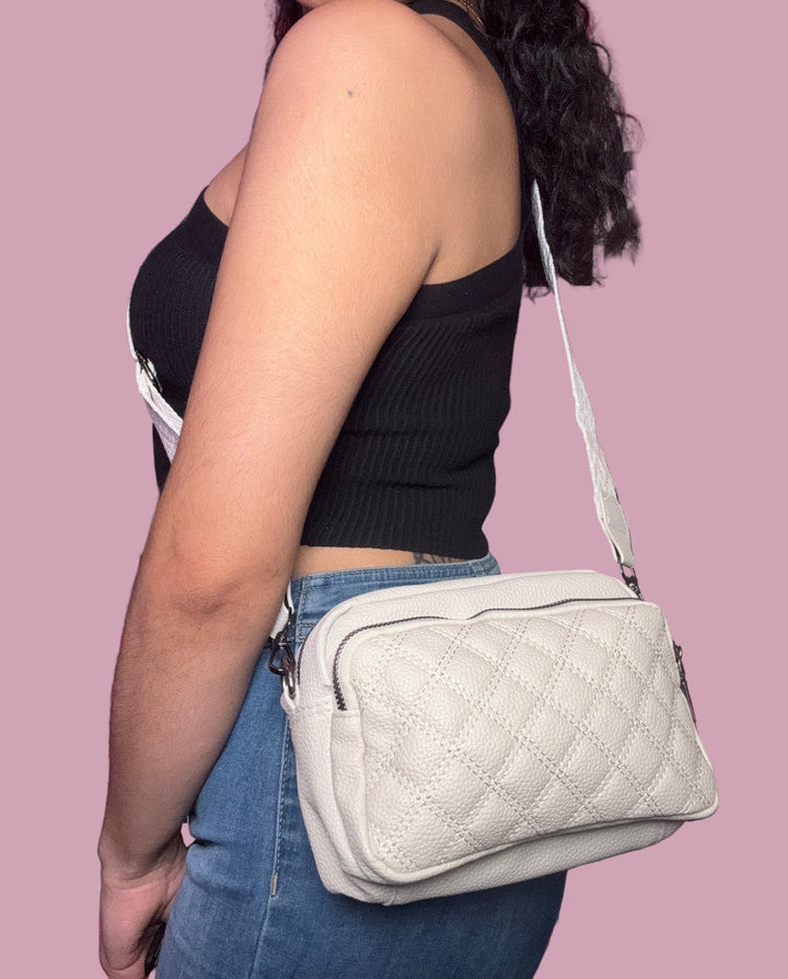 Quilted Crossbody Camera Bag