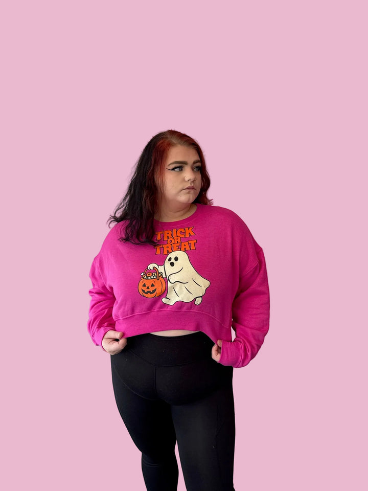 Trick or Treat Cropped Sweatshirt