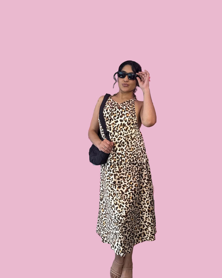 Satin Leopard Halter