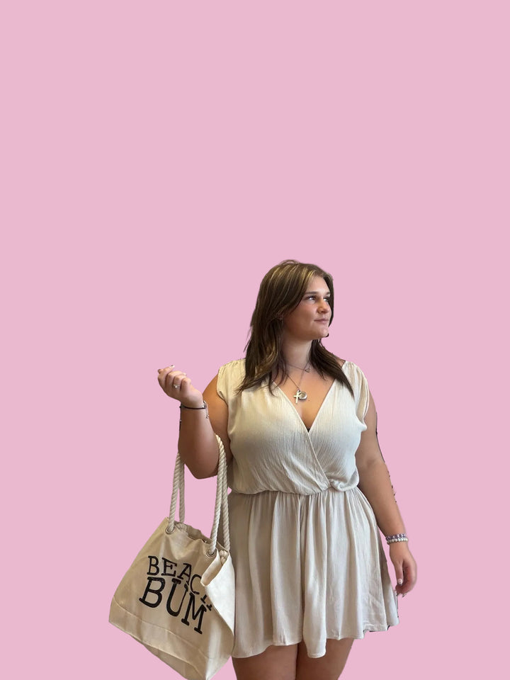 Flowy Beige Romper
