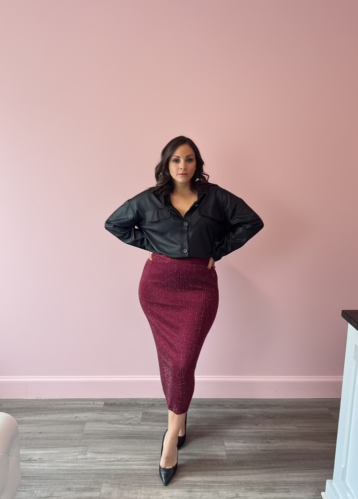 Merlot Sparkle Skirt