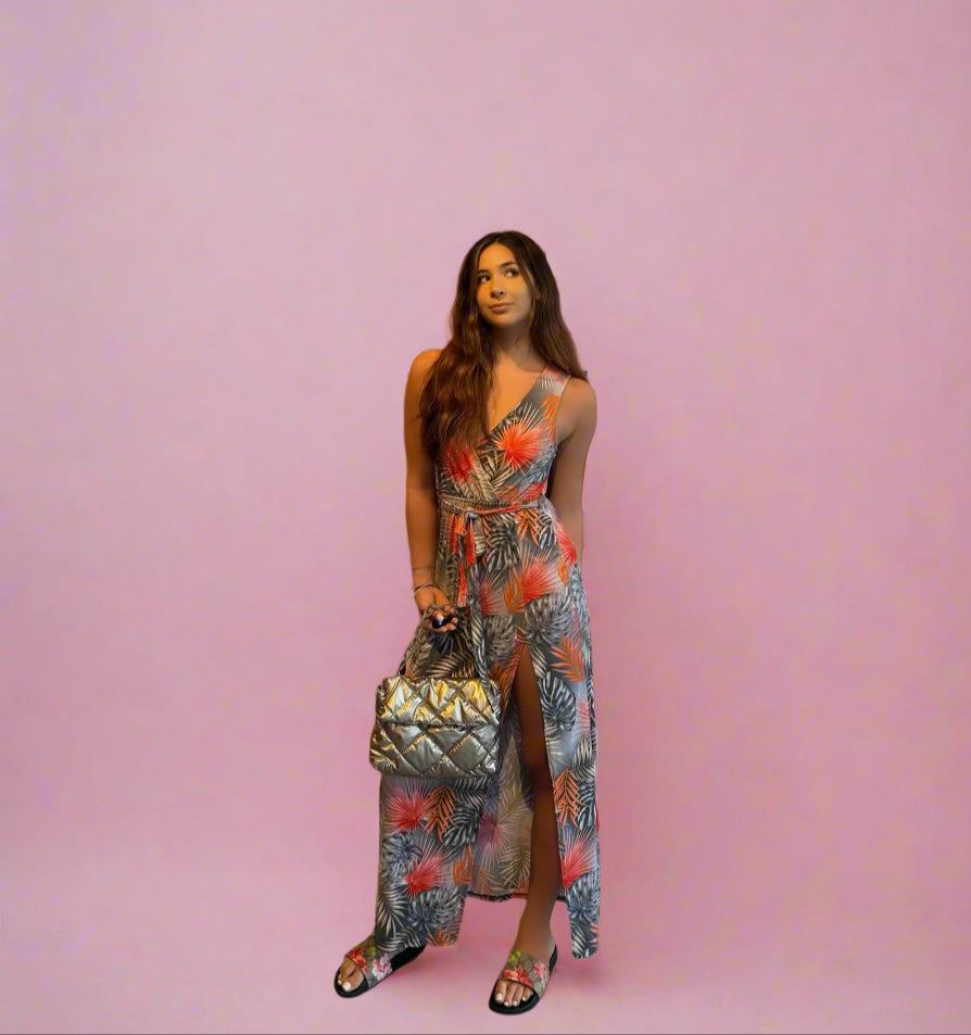 Coral Garden Maxi Dress