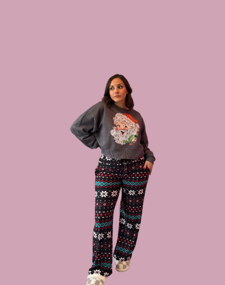 Multicolor Snowflake Lounge Pants