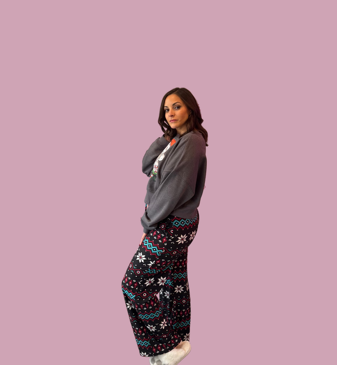 Multicolor Snowflake Lounge Pants