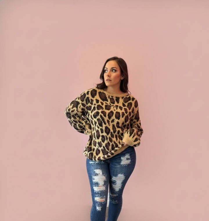 Leopard Fuzzy Sweater
