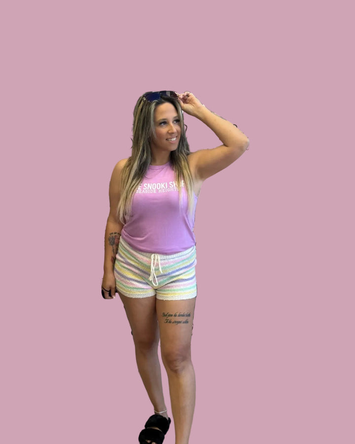 Colorblock Mini Shorts