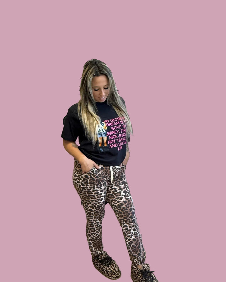 Leopard Tie Joggers