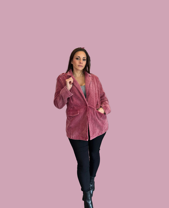 Sugar Plum Corduroy Blazer