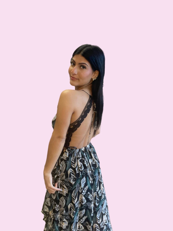 Midnight Palms Maxi Dress