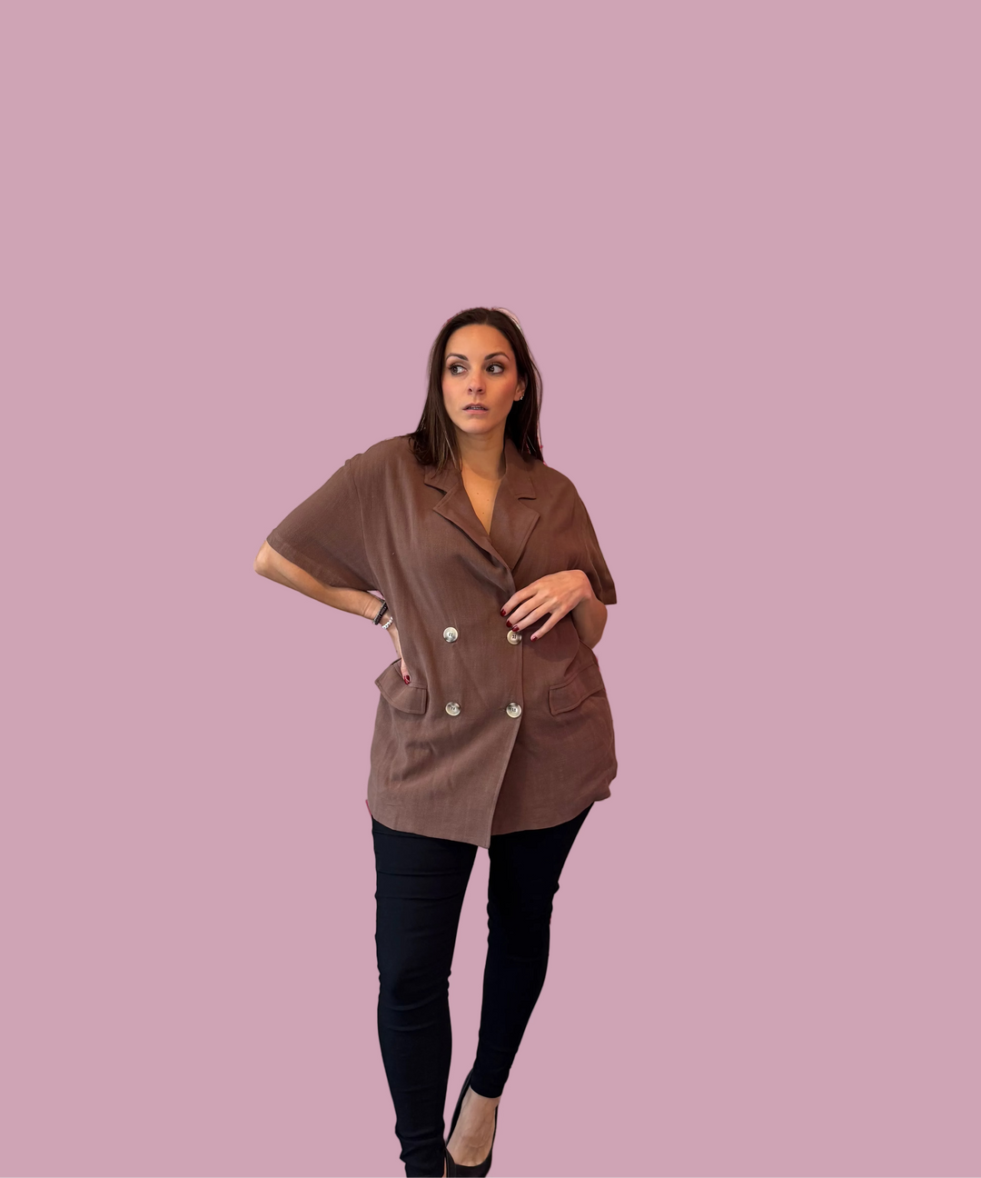 Cocoa Shortsleeve Blazer