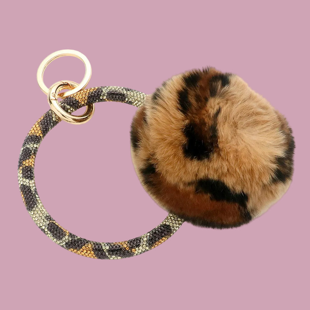 Luxe Pom Bangle Keychain