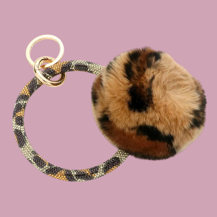 Luxe Pom Bangle Keychain