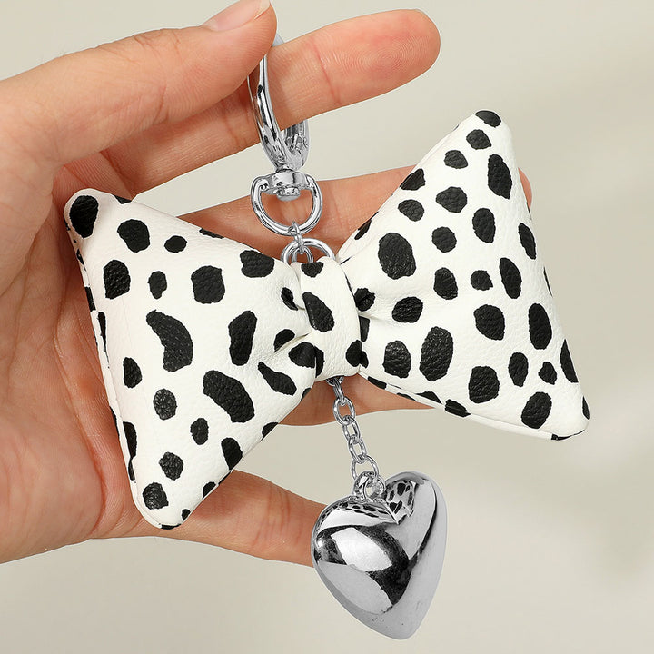 Dalmatian Bow Keychain