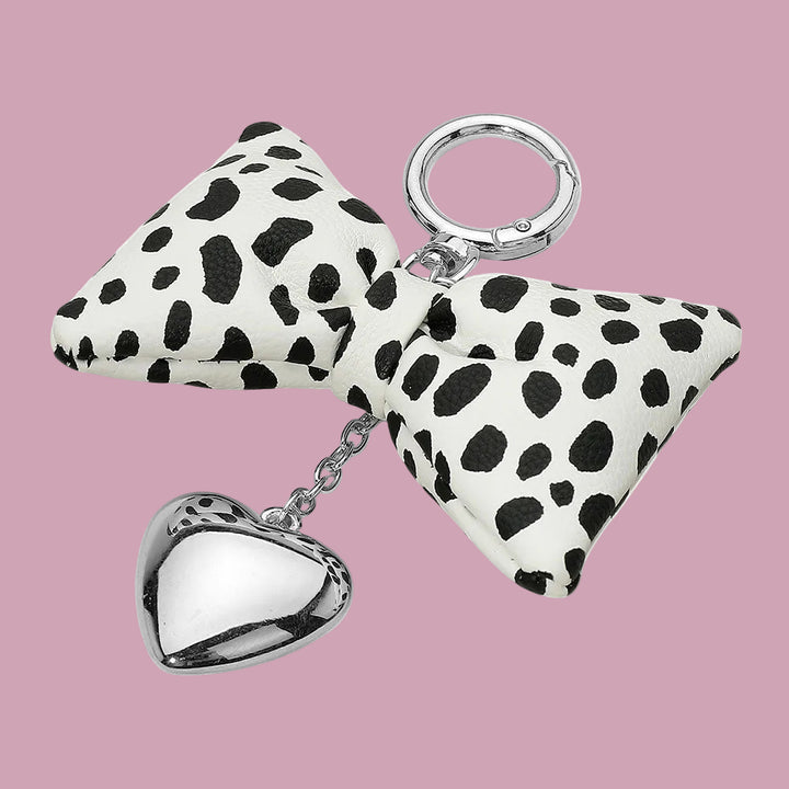 Dalmatian Bow Keychain