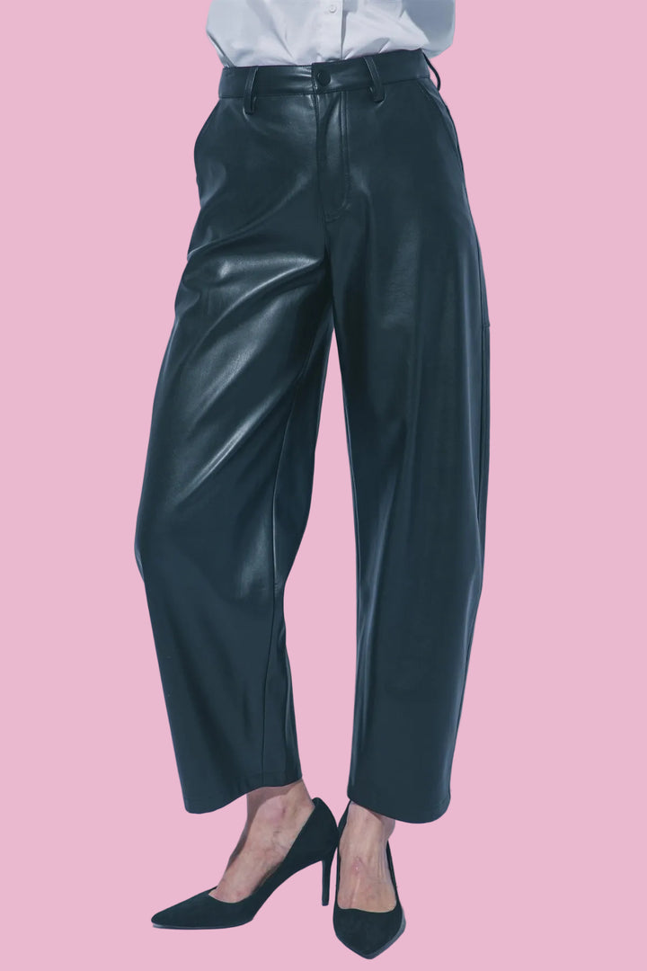 Pleather Relaxed Leg Pants