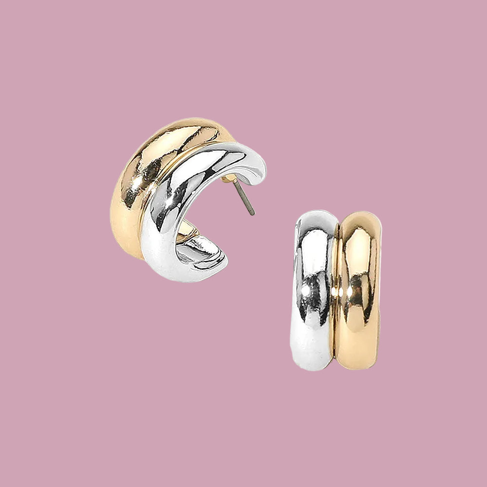 Two Tone Chunky Hoop