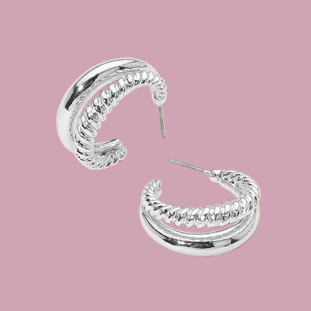 Silver Elegance Hoops