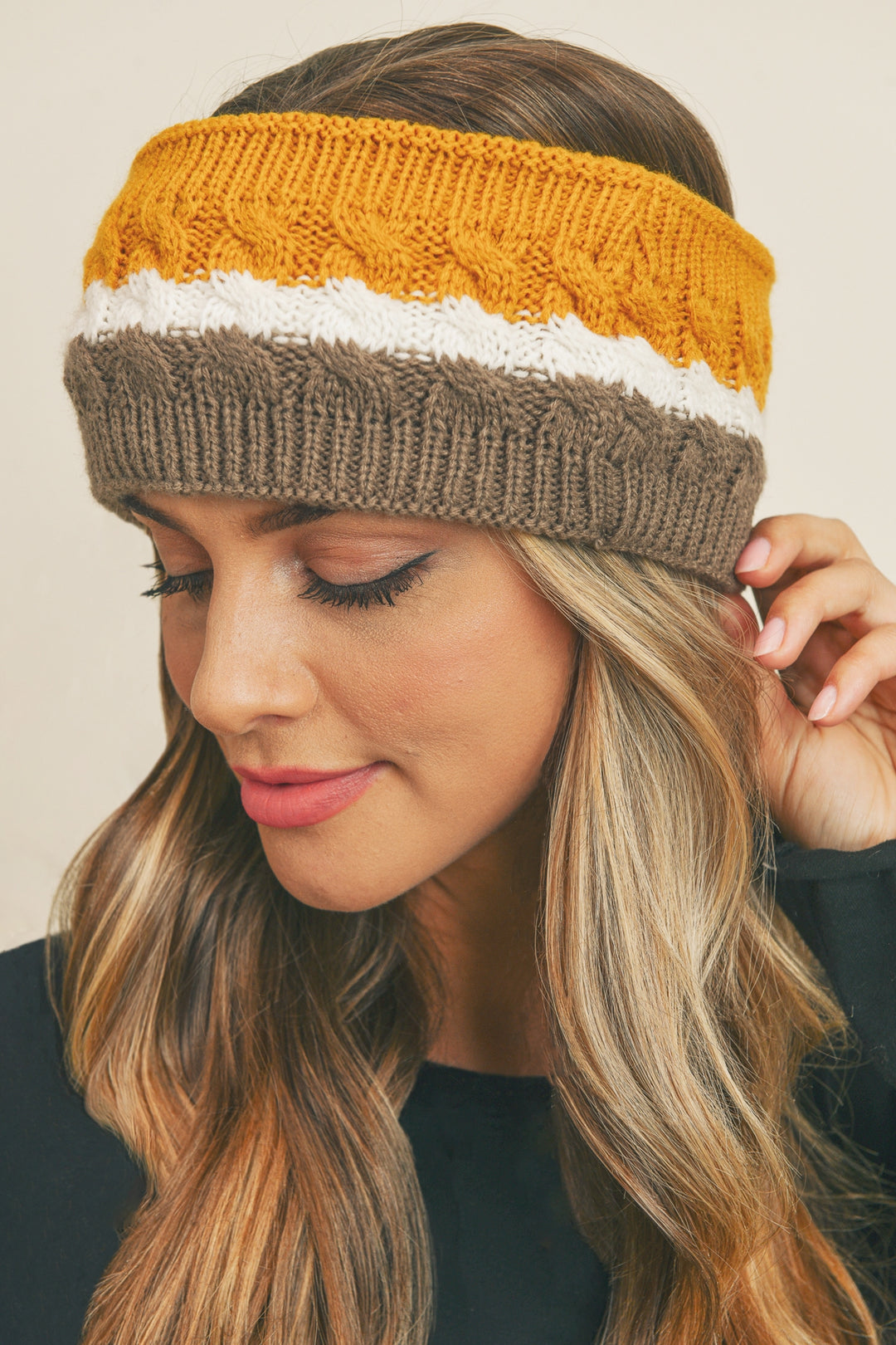 Three Tone Knit Headband