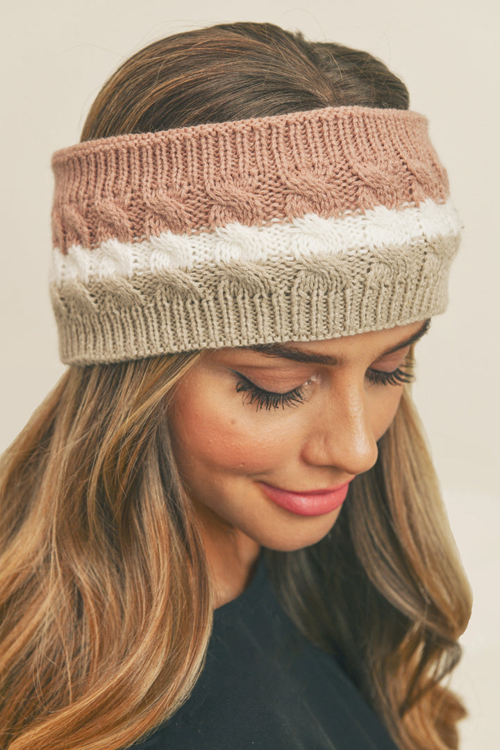 Three Tone Knit Headband