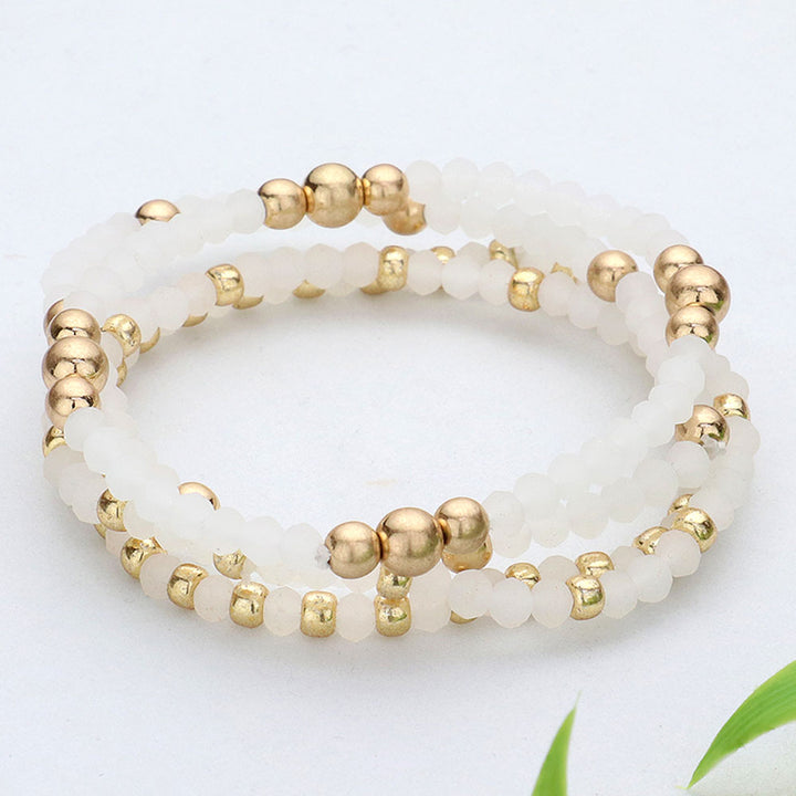 Ivory Layered Beaded Bracelet