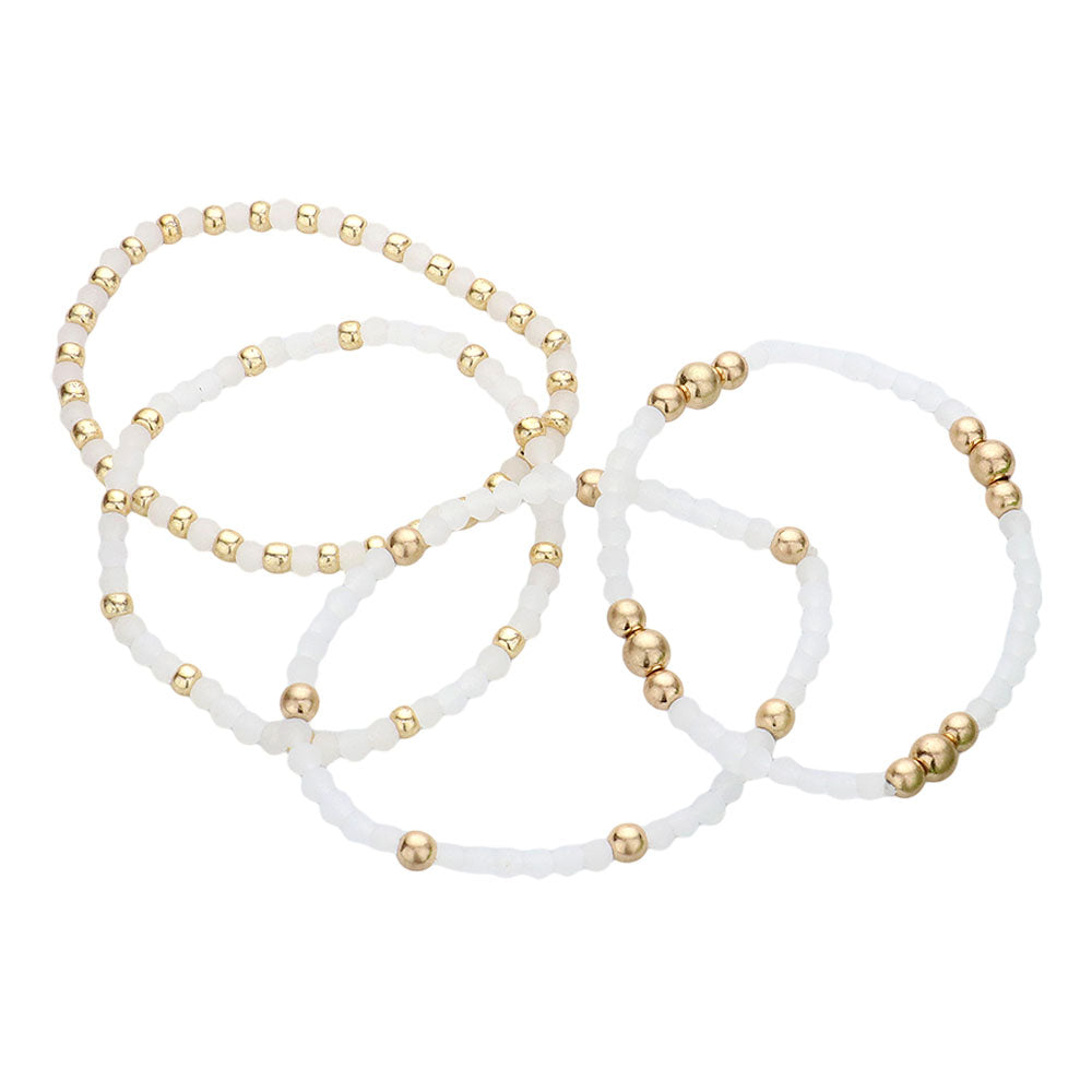 Ivory Layered Beaded Bracelet